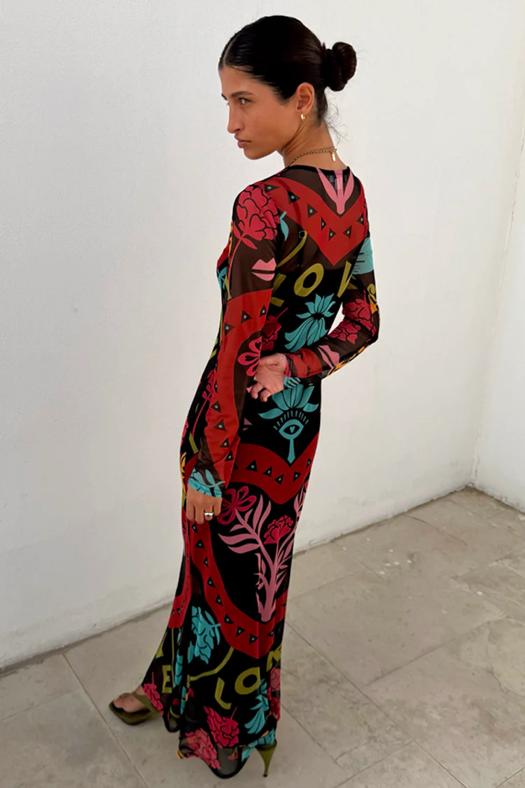 Black Amara Mesh Dress - Image 4