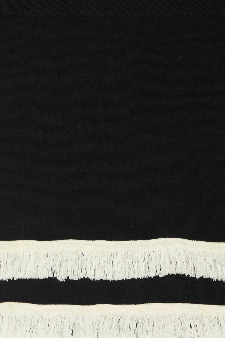 Black and Cream Fringe Jake Skirt - Image 12