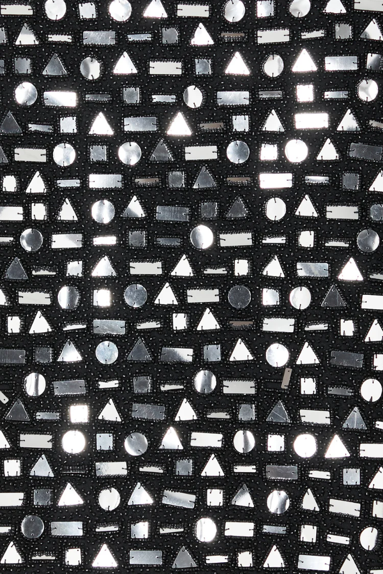 Black Beaded Mirror Skirt - Image 9