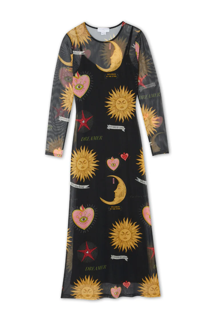 Black Mystical Mesh Dress - Image 10