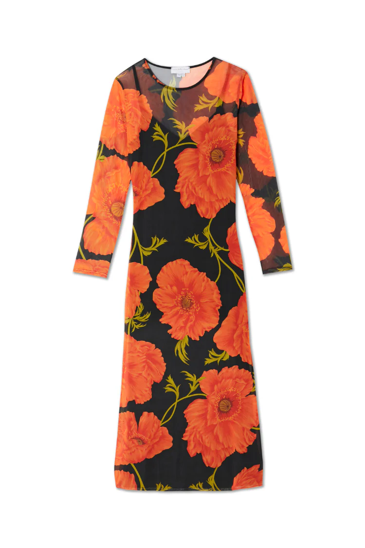 Black Poppy Aria Mesh Dress - Image 13