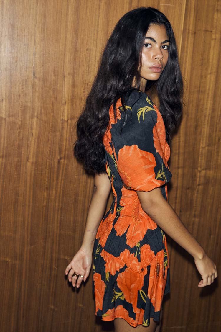Black Poppy Mini Nara Dress - Image 3