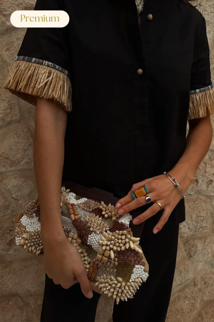 Black Raffia Shirt - Image 2