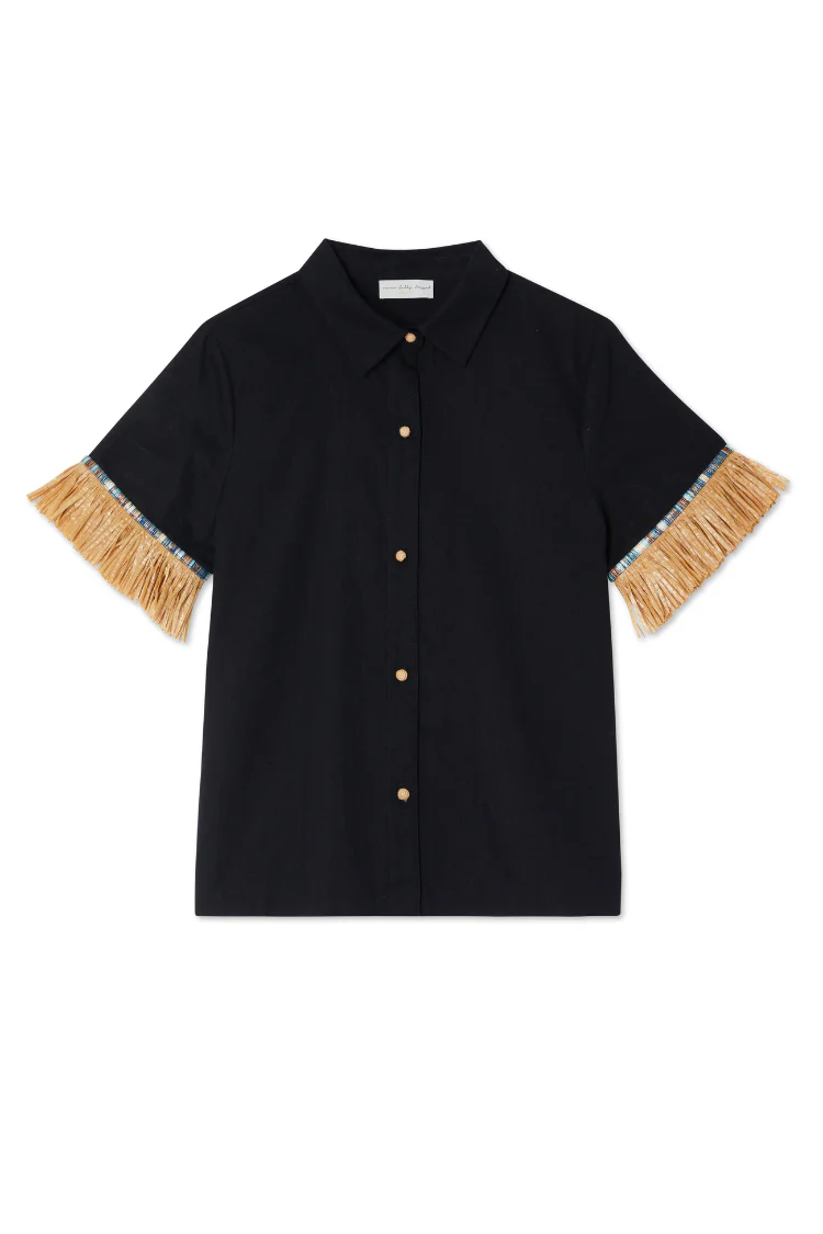 Black Raffia Shirt - Image 8