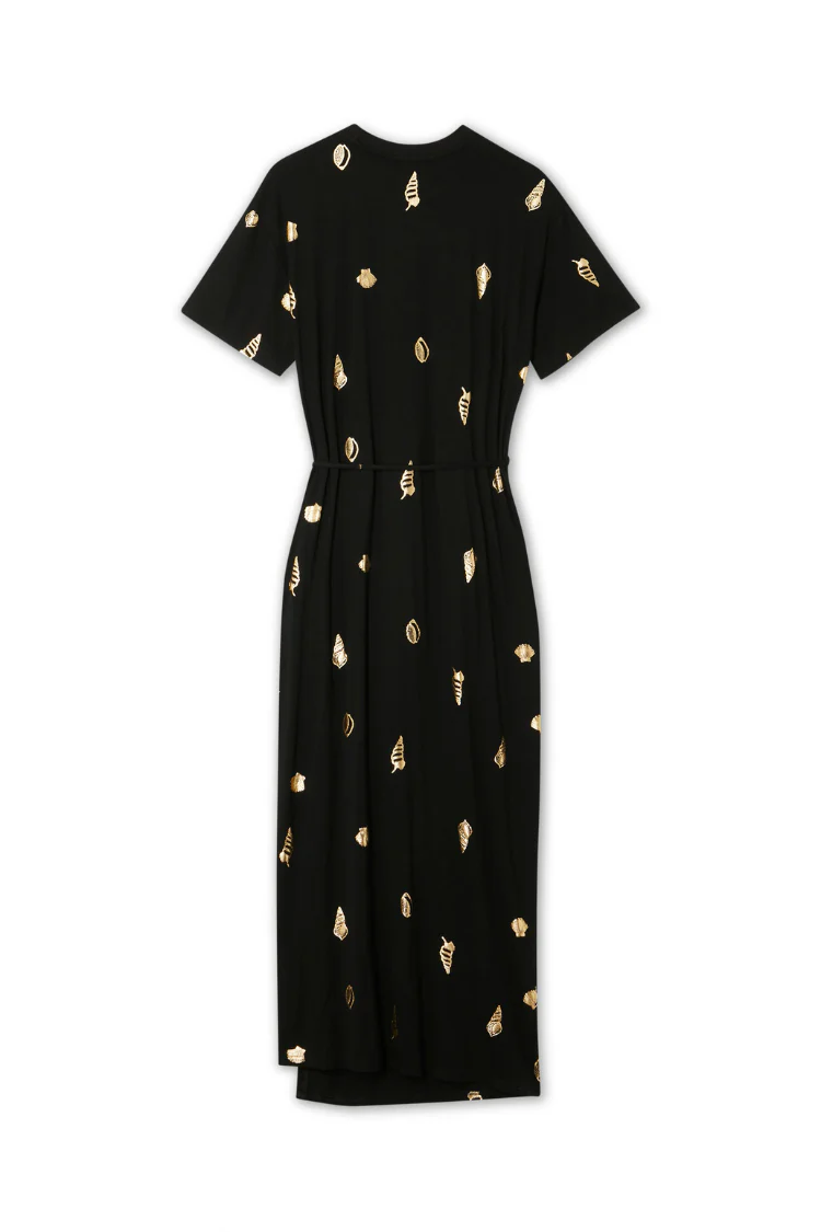 Black Shell Midi Leia Dress - Image 14