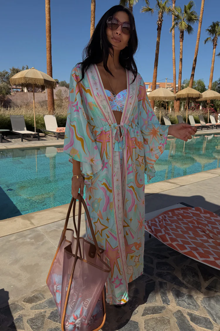 Blue Dreamer Maxi Kimono - Image 2
