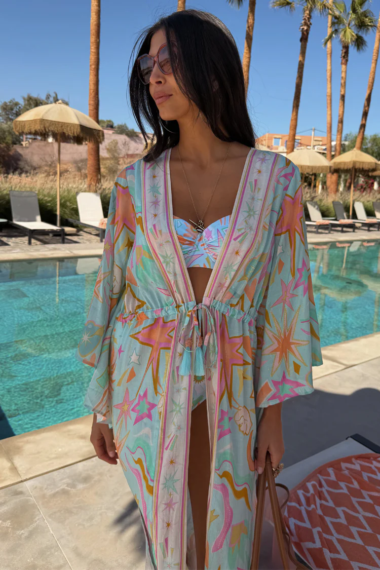 Blue Dreamer Maxi Kimono - Image 3