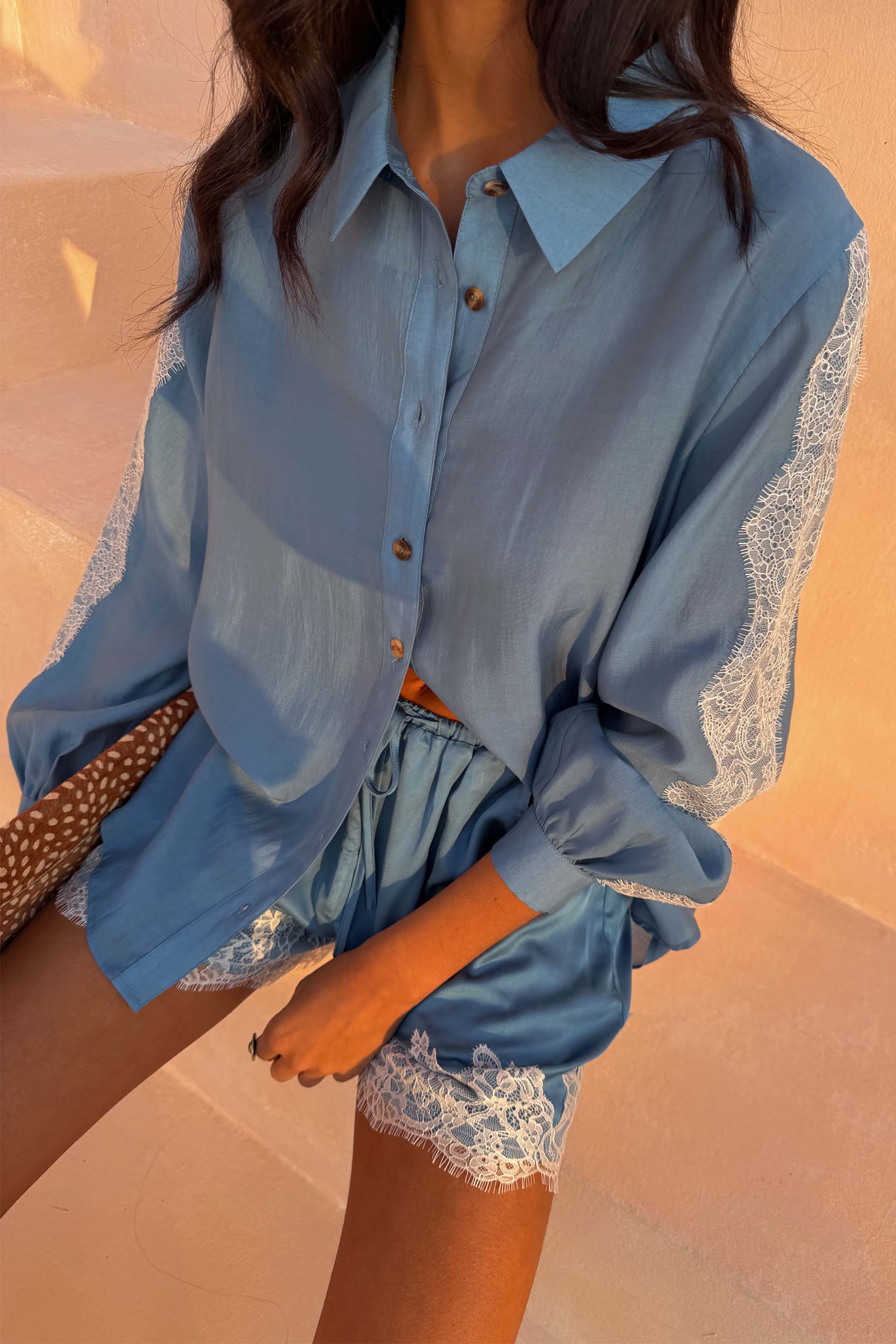 Blue Lace Maeva Shorts - Image 3