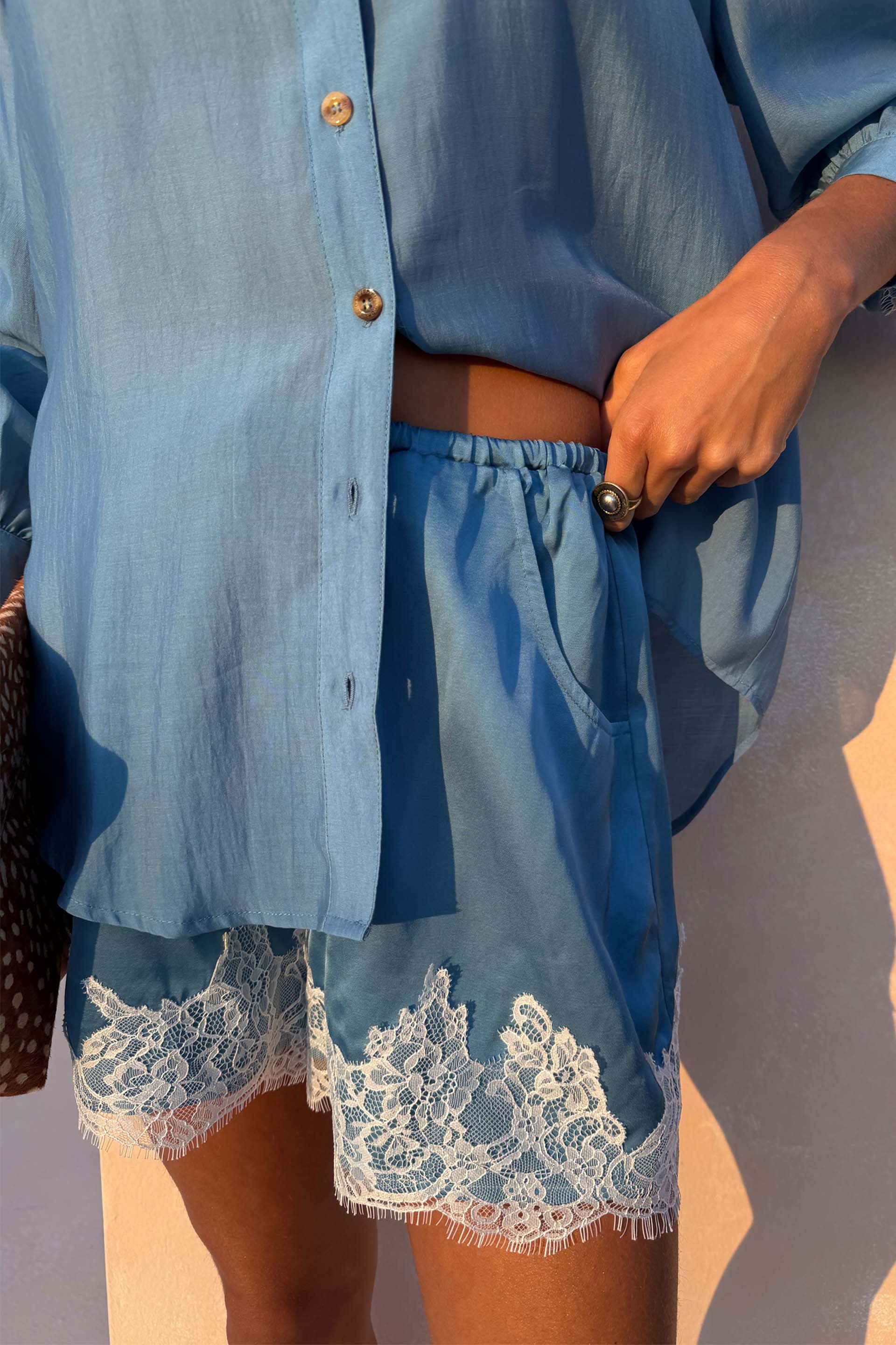 Blue Lace Maeva Shorts - Image 4