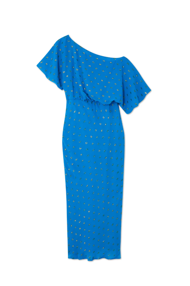 Blue Jacquard Tilly Dress - Image 9