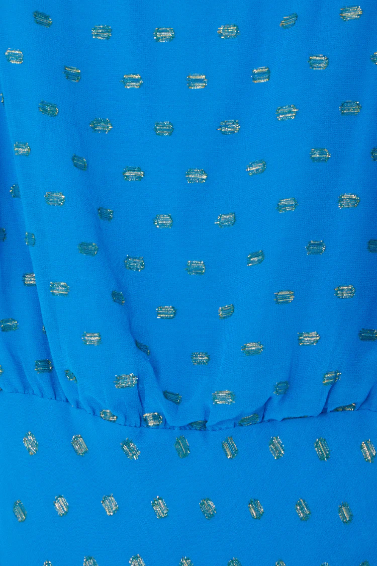 Blue Jacquard Tilly Dress Petite - Image 10