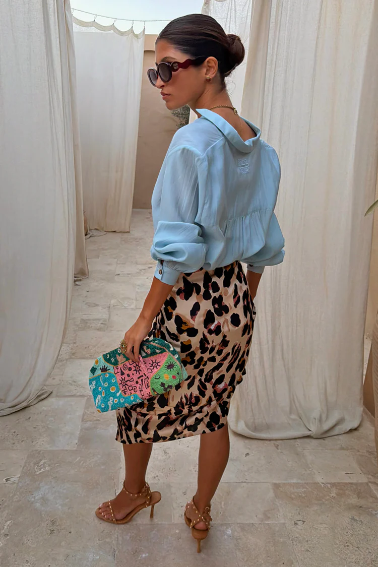 Brown Leopard Jaspre Skirt - Image 8
