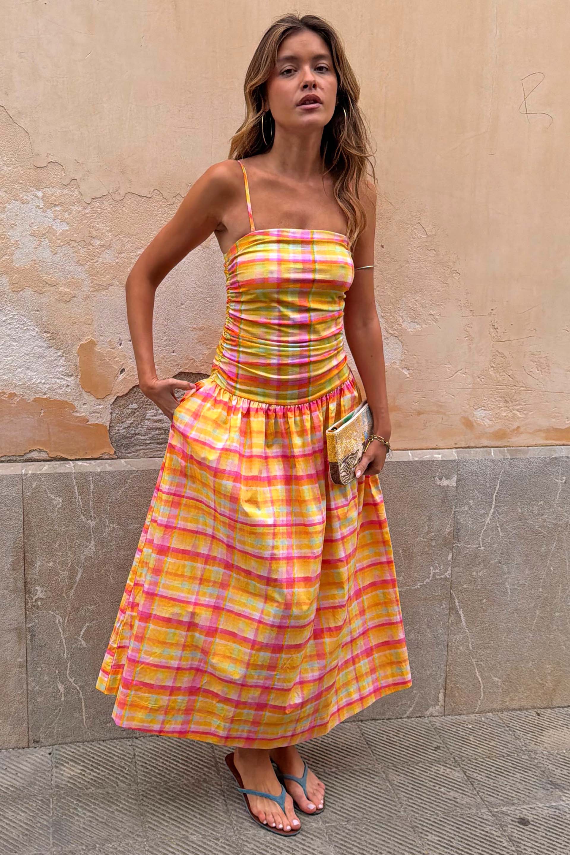 Check Lola Mid-axi Dress - Image 3