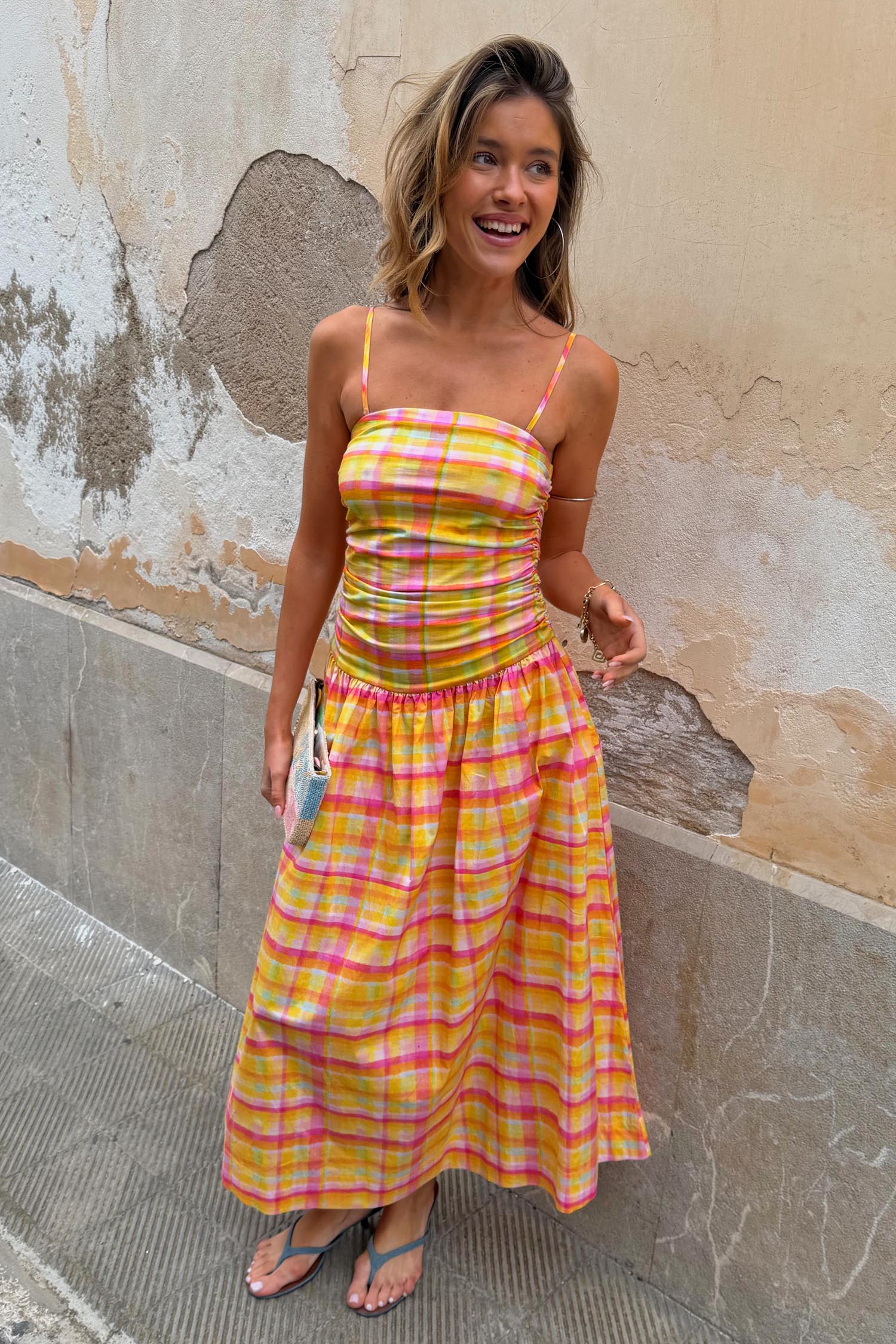Check Lola Mid-axi Dress - Image 6