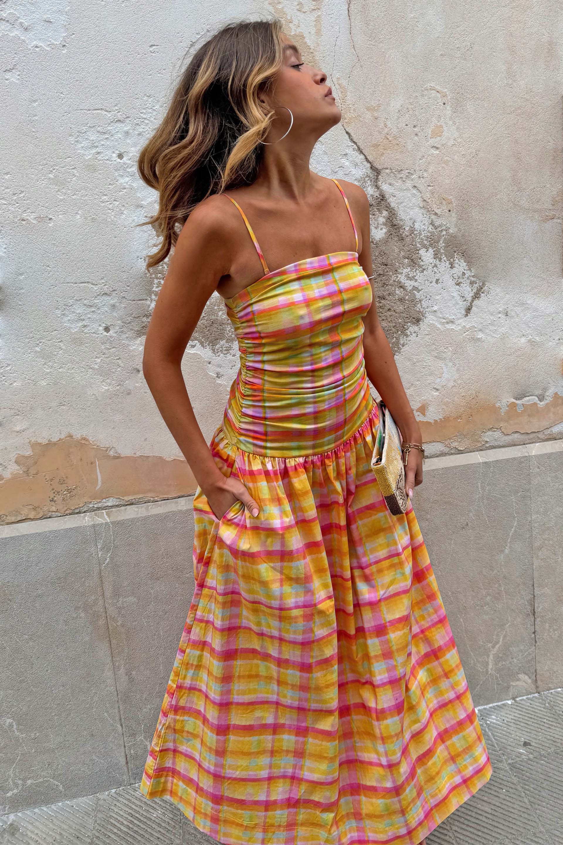 Check Lola Mid-axi Dress - Image 8