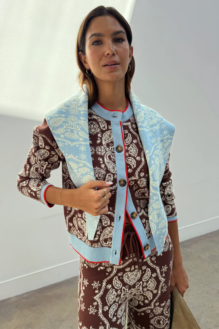 Chocolate Bandana Holly Cardigan - Image 5