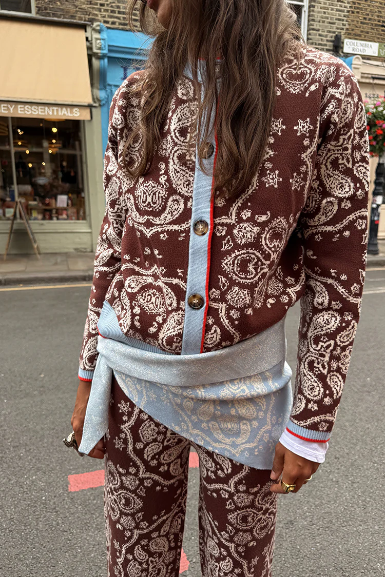 Chocolate Bandana Holly Cardigan - Image 6