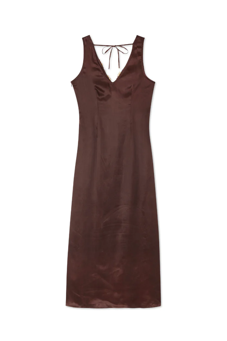 Chocolate Beaded Allegra Dress - Image 9