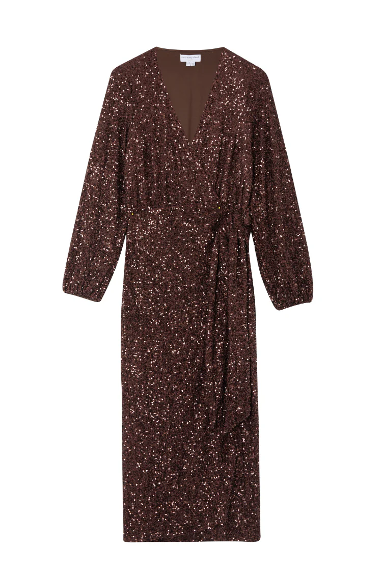 Chocolate Sequin Vienna Dress - Image 10