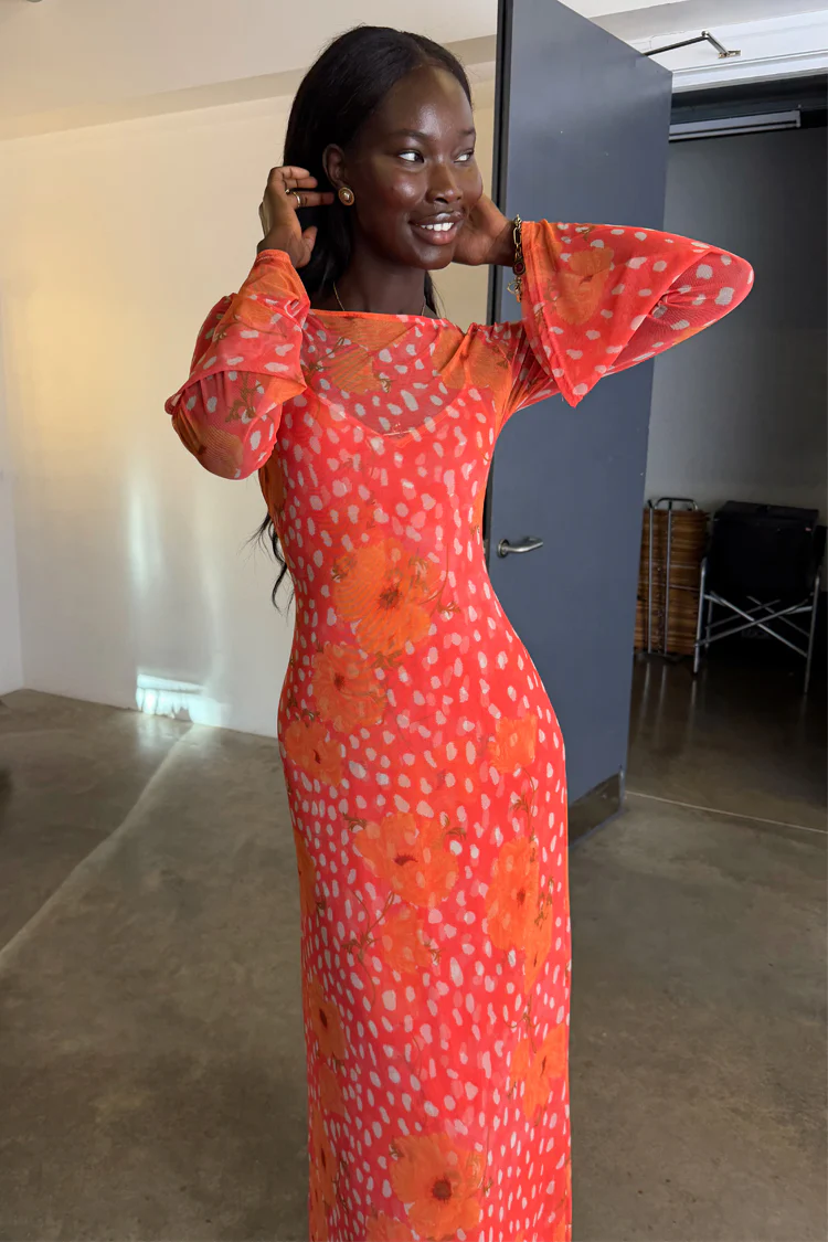 Coral Fawn Poppy Aria Dress Petite - Image 5