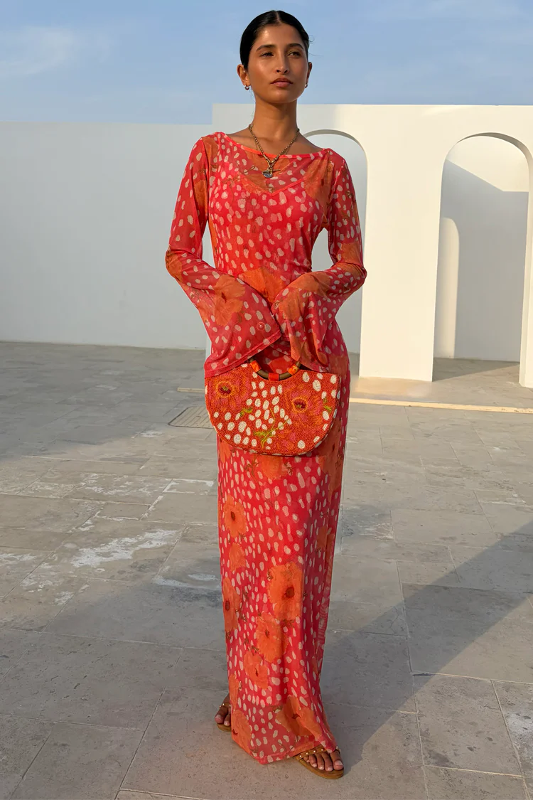 Coral Fawn Poppy Aria Dress Petite - Image 6