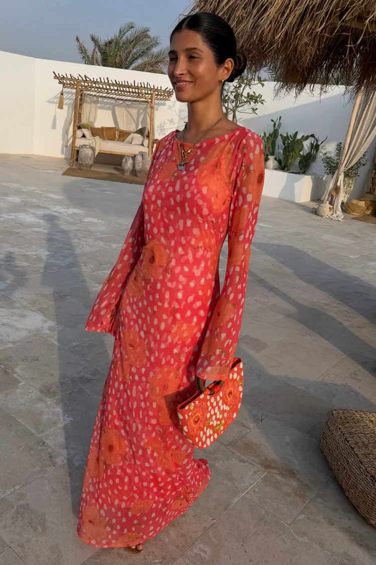 Coral Fawn Poppy Aria Dress Petite - Image 7