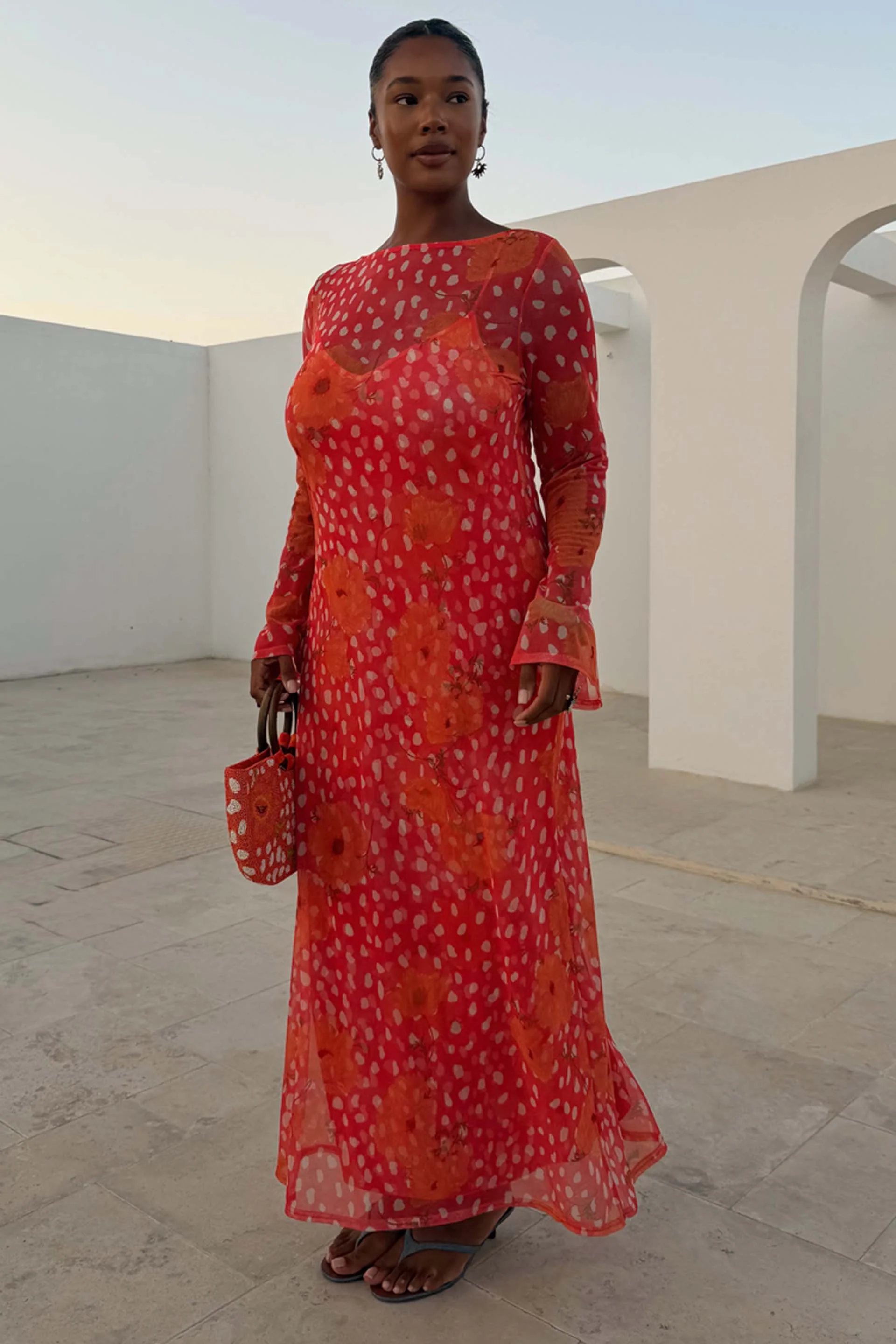 Coral Fawn Poppy Aria Dress Petite - Image 8