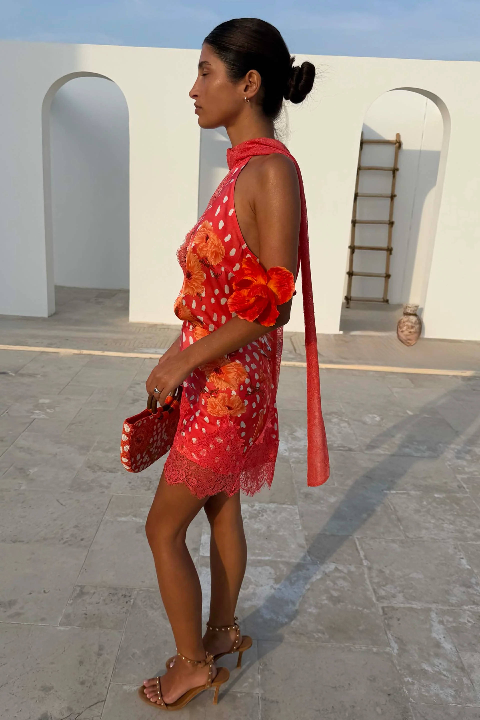 Coral Fawn Poppy Mini Maeva Skirt - Image 6