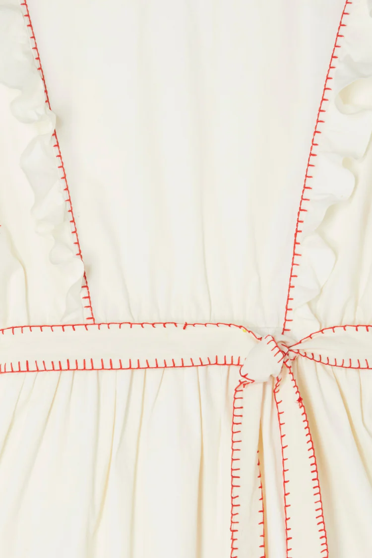 Cream And Red Pollenca Mini Dress - Image 14