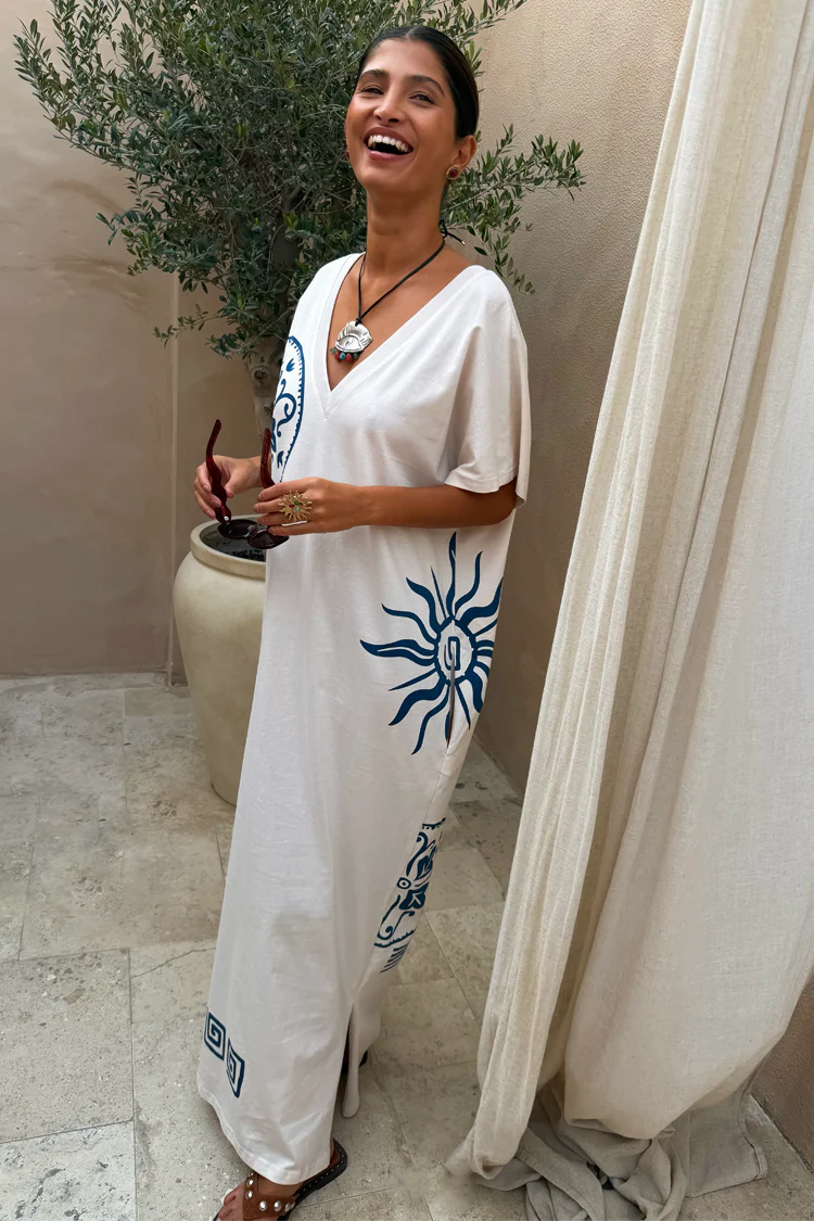 Cream Dolce Vita T-Shirt Dress - Image 12