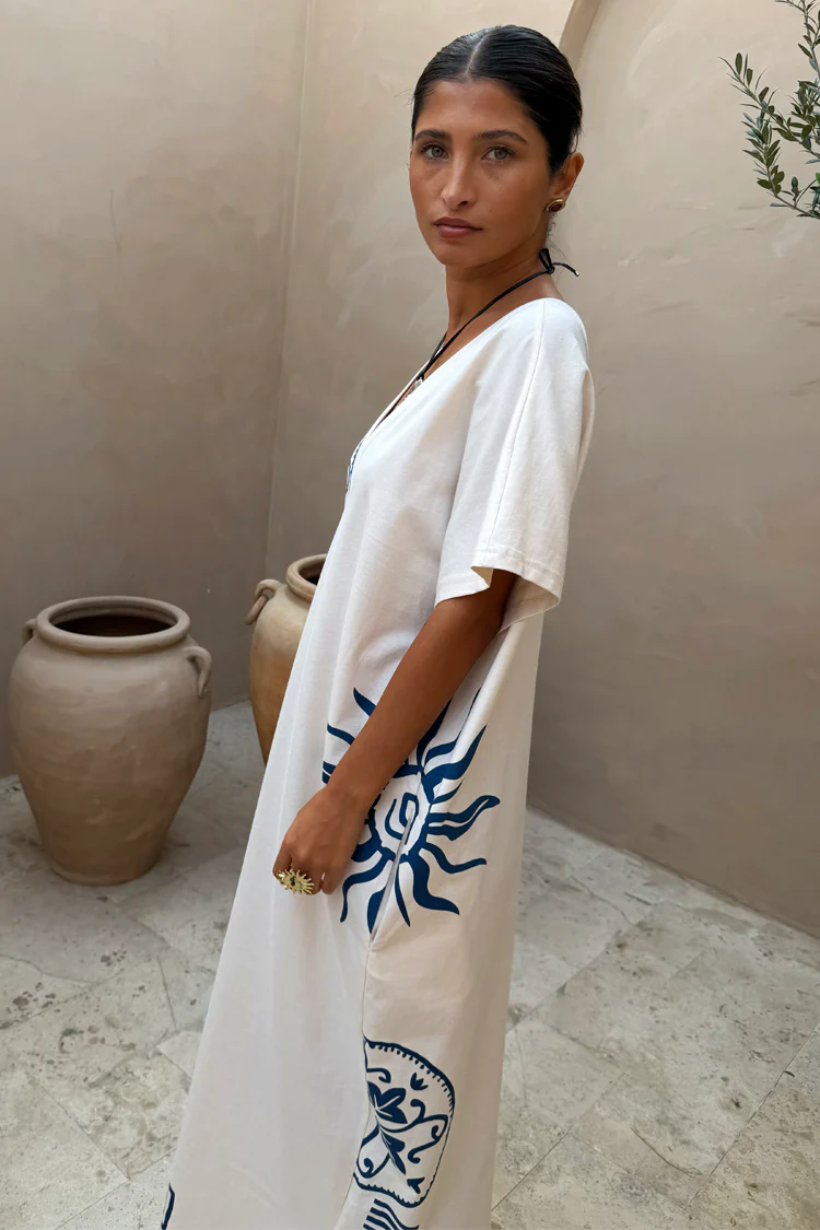 Cream Dolce Vita T-Shirt Dress - Image 9