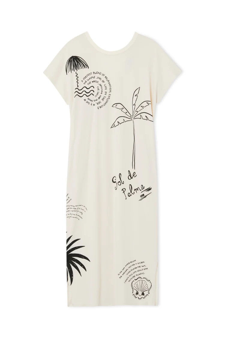 Cream Palma T Shirt Dress - Image 11