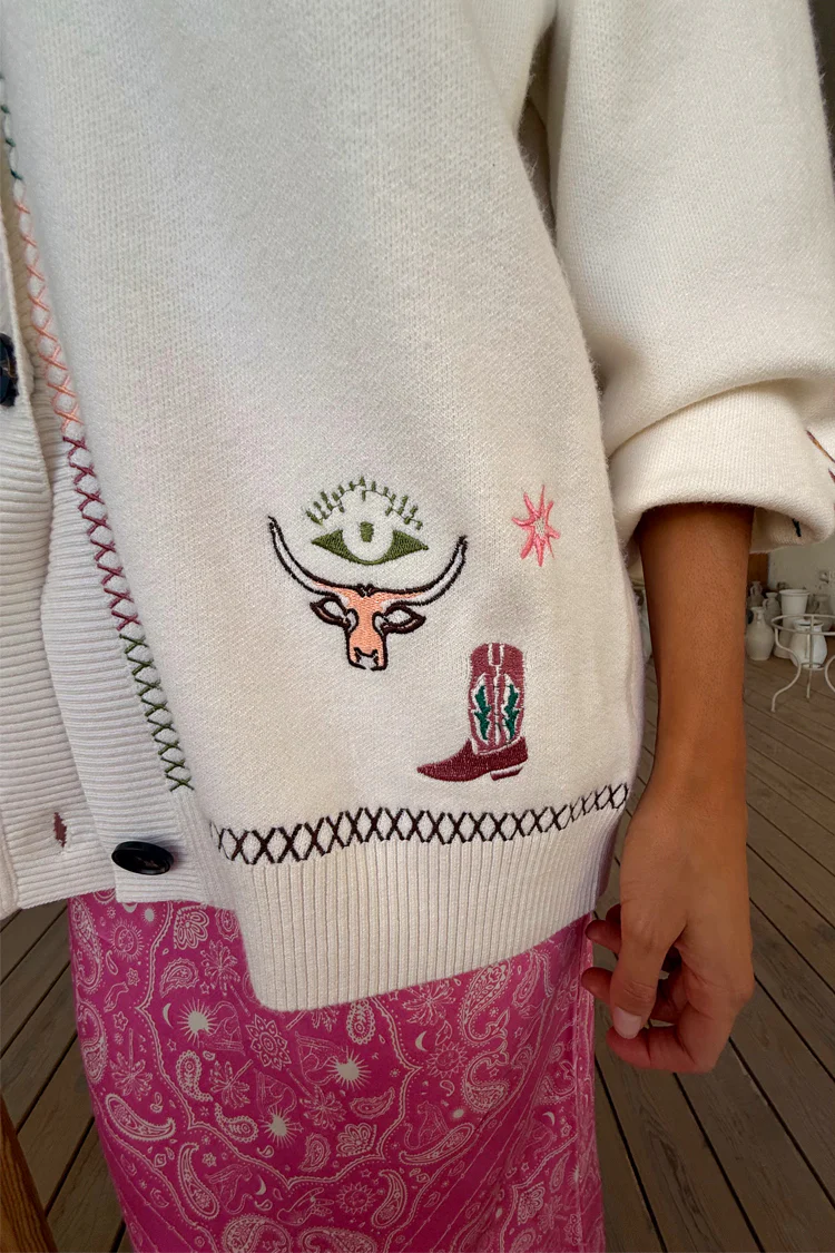 Cream Western Martha Cardigan - Image 7