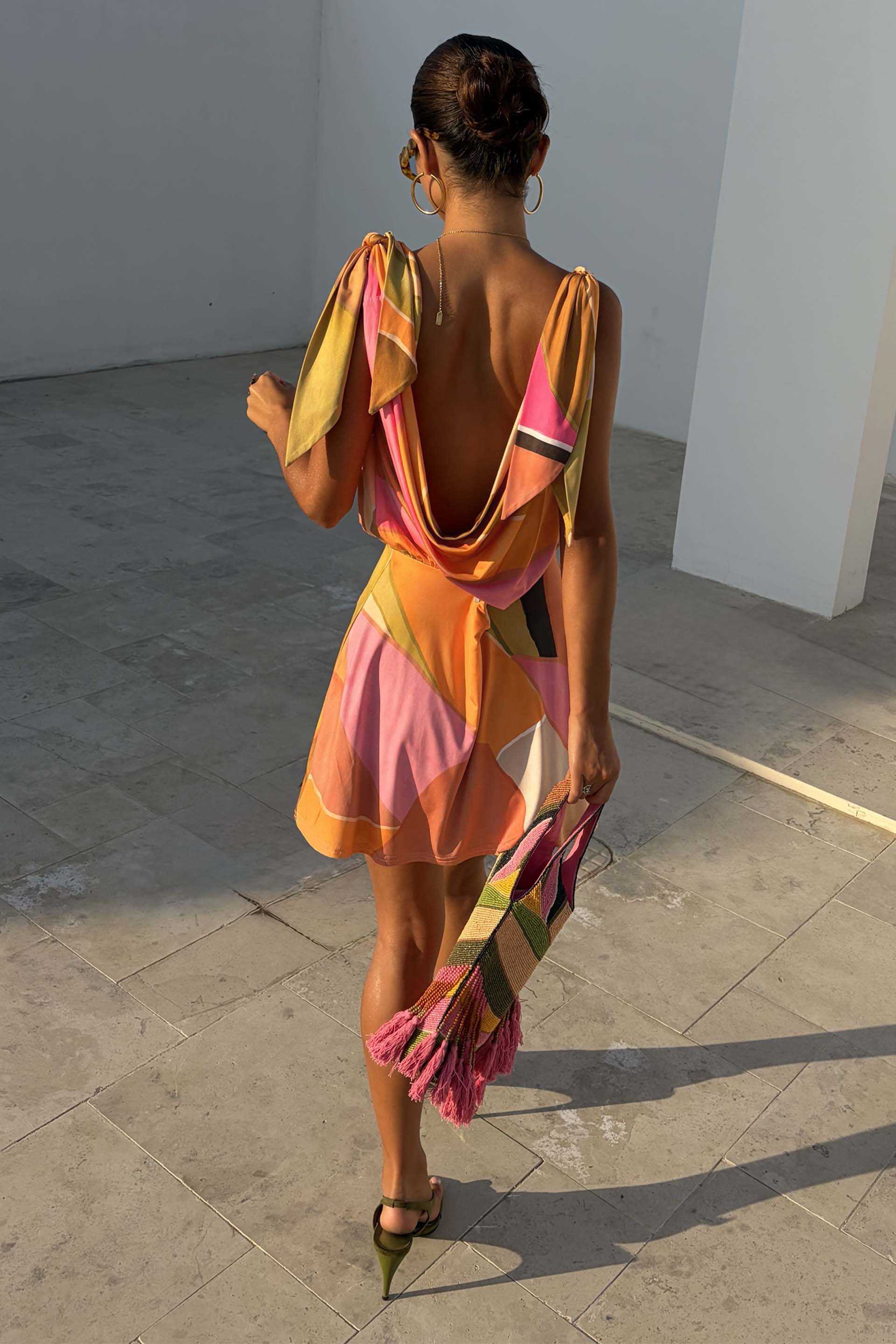 Green Abstract Leila Mini Dress - Image 10