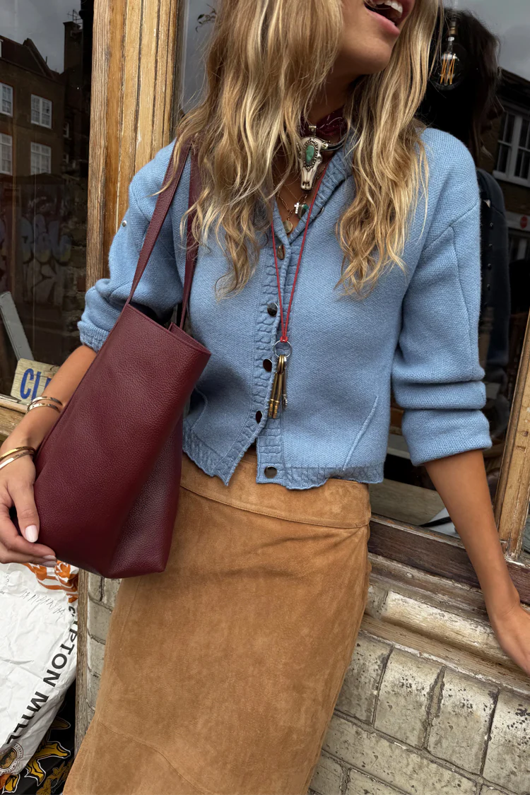 Ice Blue Studded Cardigan - Image 7