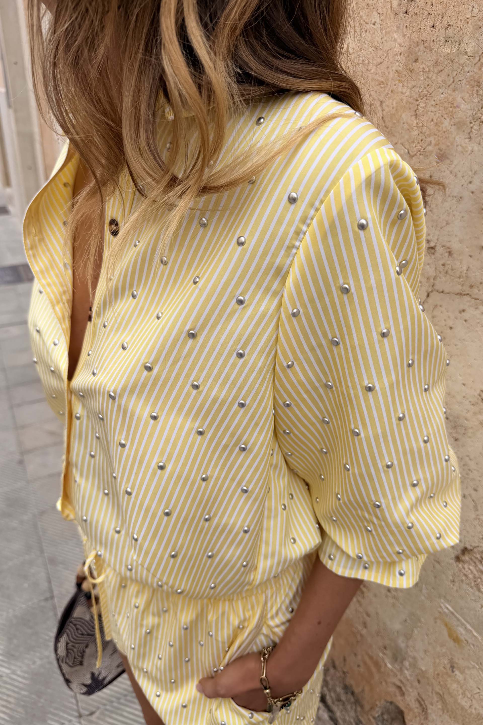 Lemon Pinstripe Shirt - Image 6