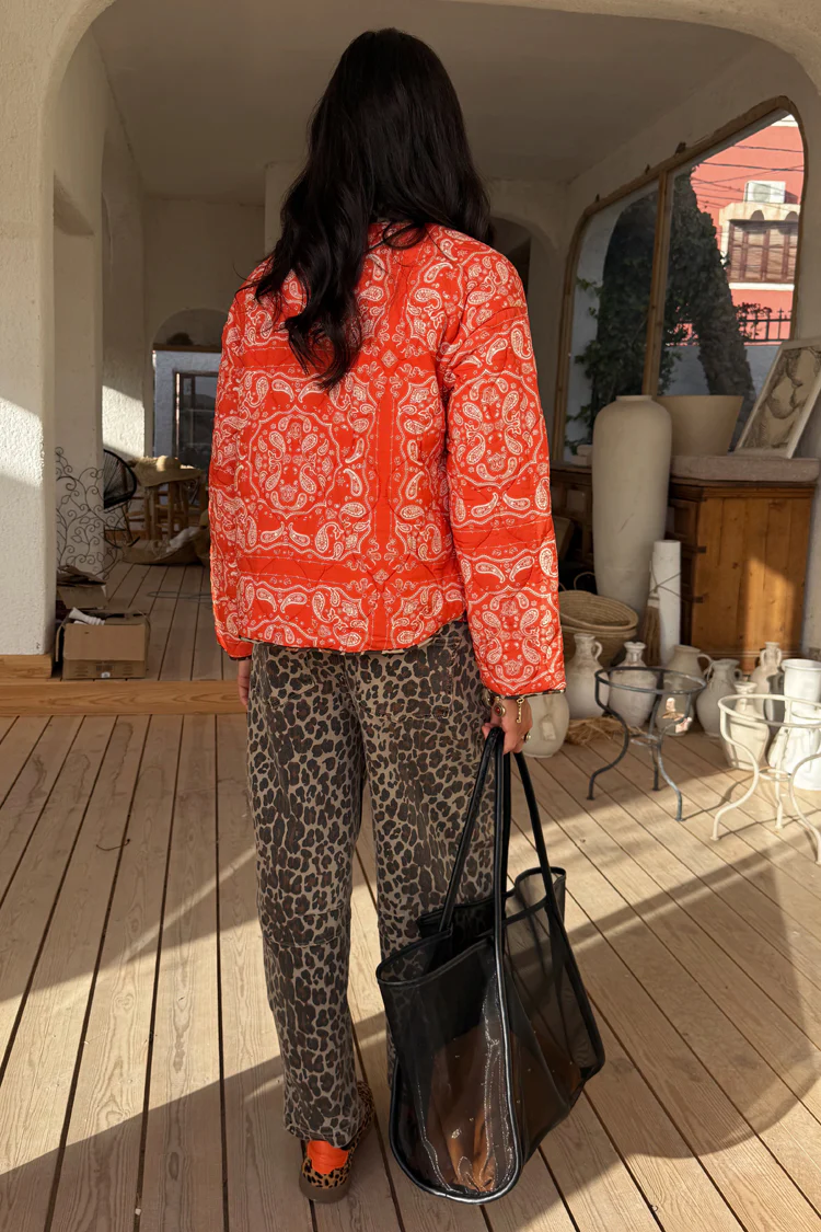 Leopard Barrel Jeans - Image 10
