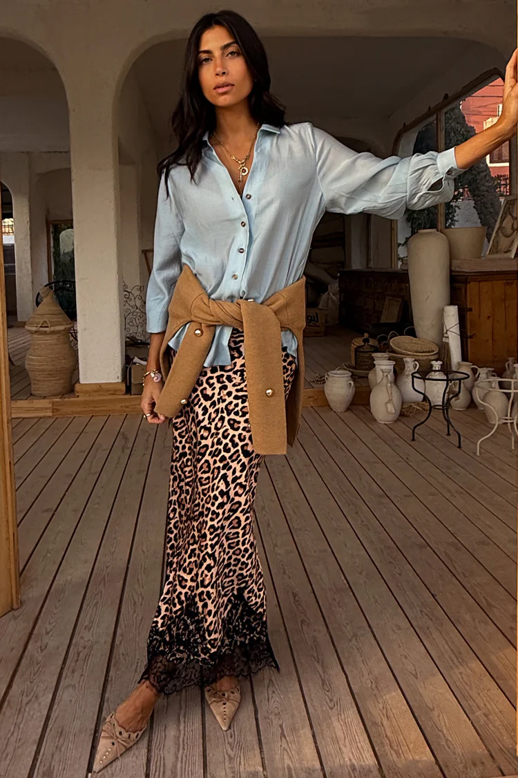 Leopard Lace Midi Maeva Skirt - Image 4