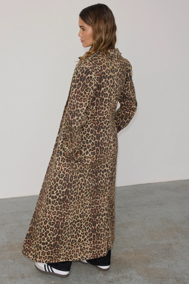 Lucia Leopard Denim 55 Coat Petite - Image 12
