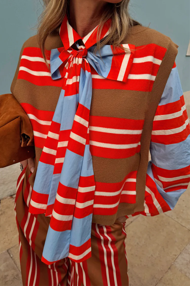 Multi Stripe Tie Shirt - Image 5