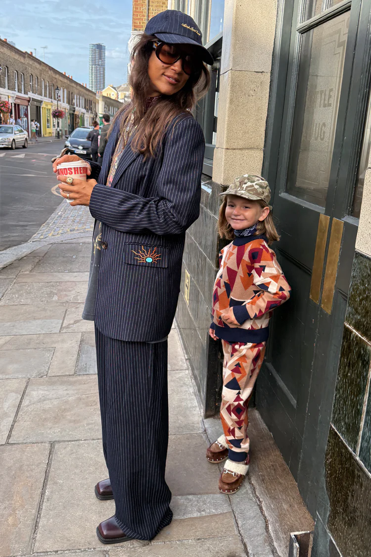 Navy Pinstripe Arden Trousers Petite - Image 5