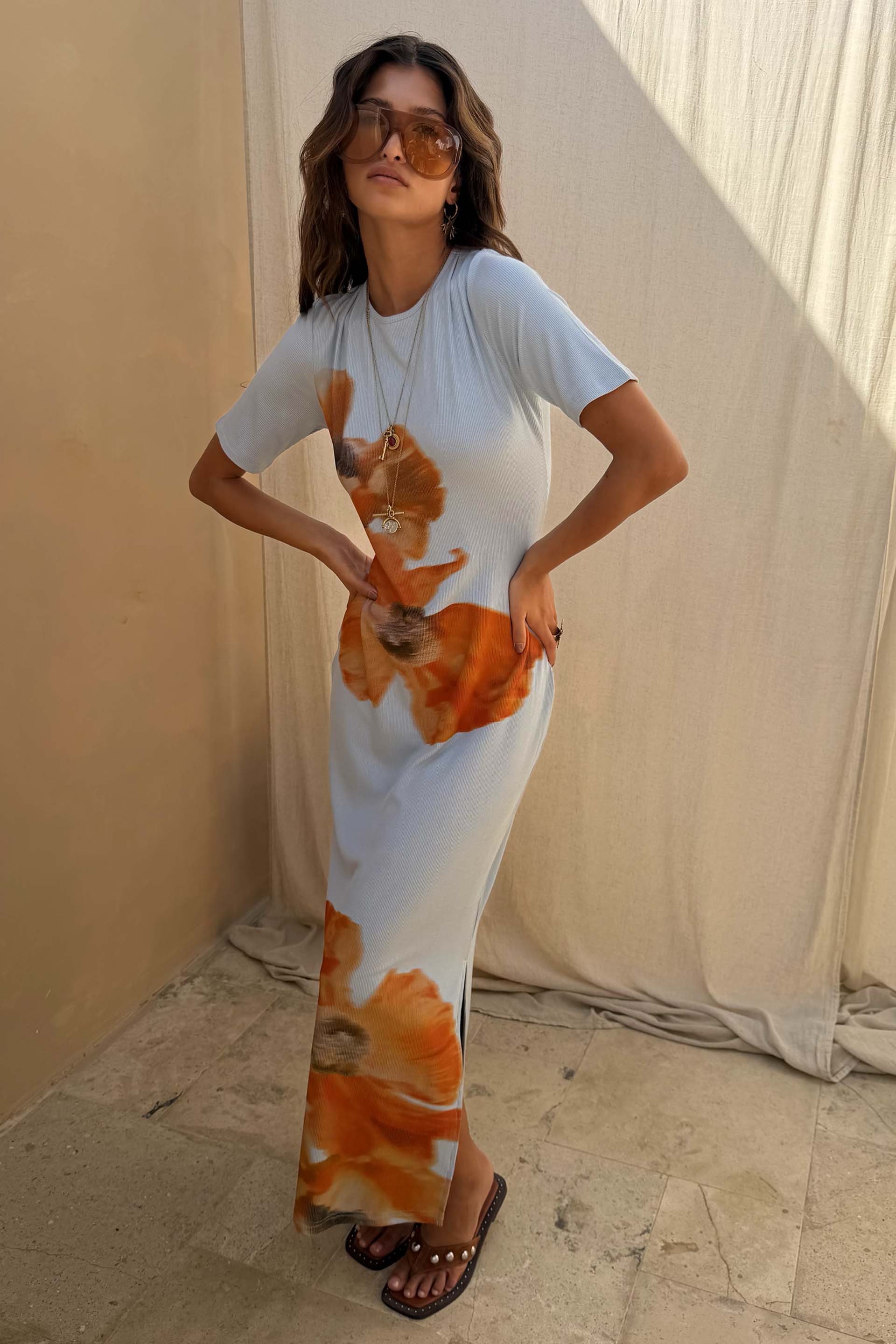 Orange Acetate Visor Sunglasses - Image 8