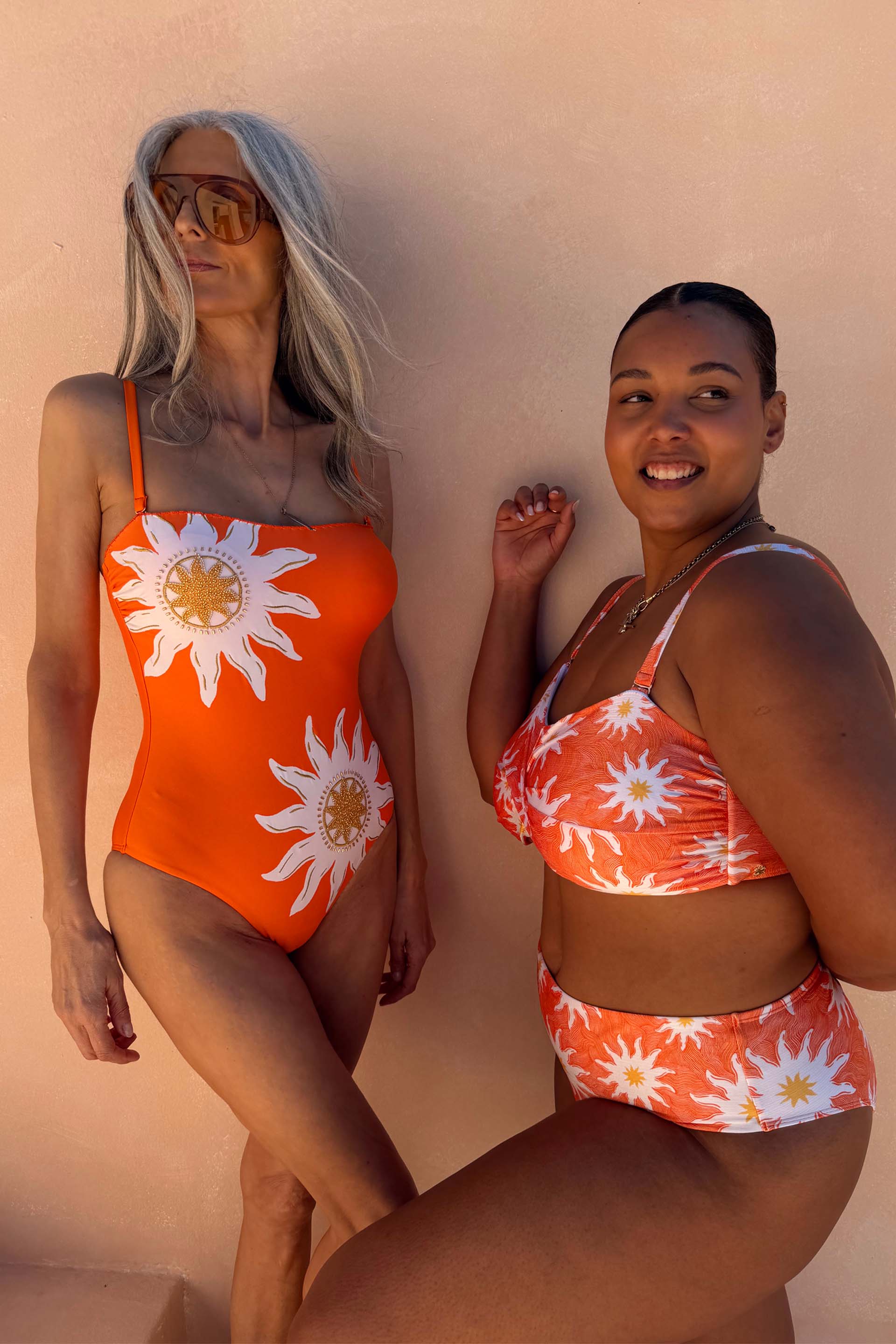 Orange Sun Bandeau Swimsuit - Image 4