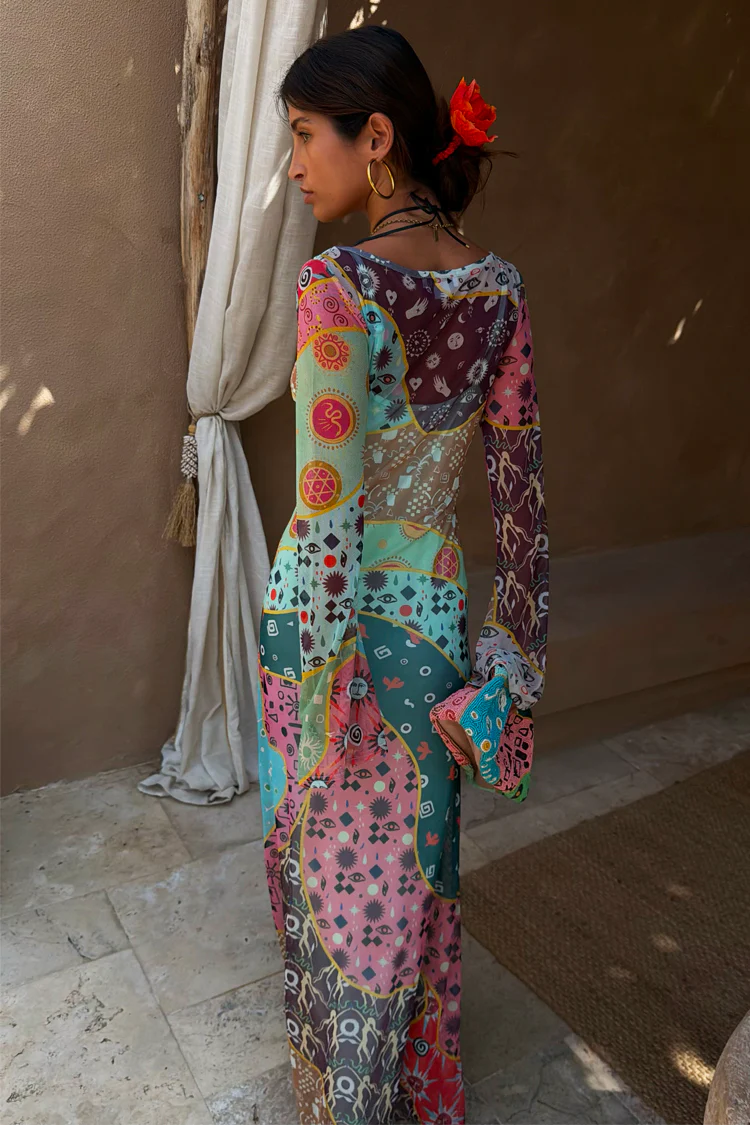 Pastel Morocco Mesh Vivi Dress - Image 2