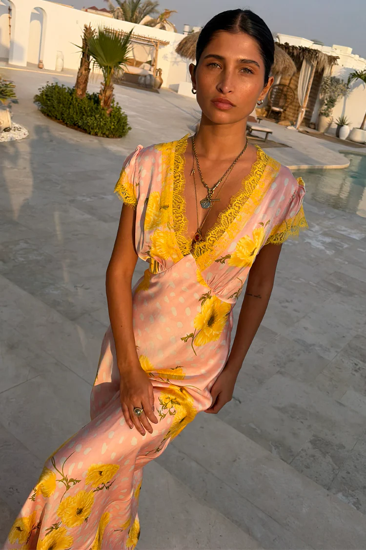 Pink Fawn Poppy Olivia Dress Petite - Image 4