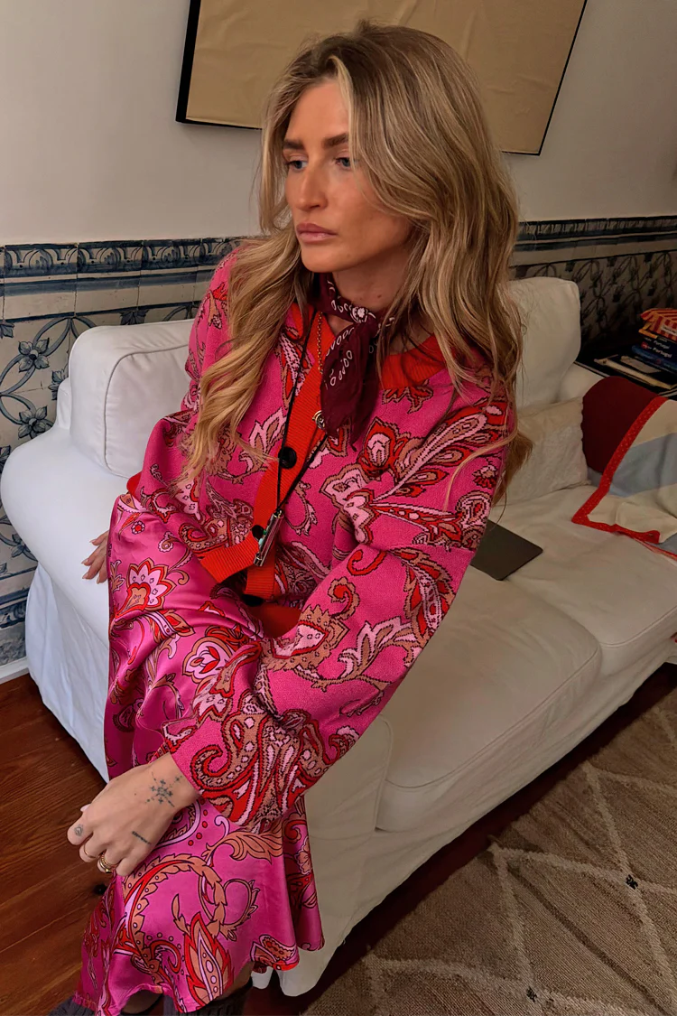 Pink Paisley Oslo Cardigan - Image 6