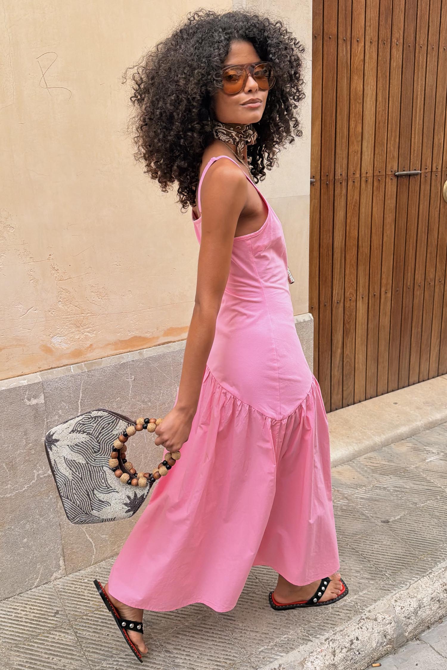 Pink Strappy Nova Dress - Image 3