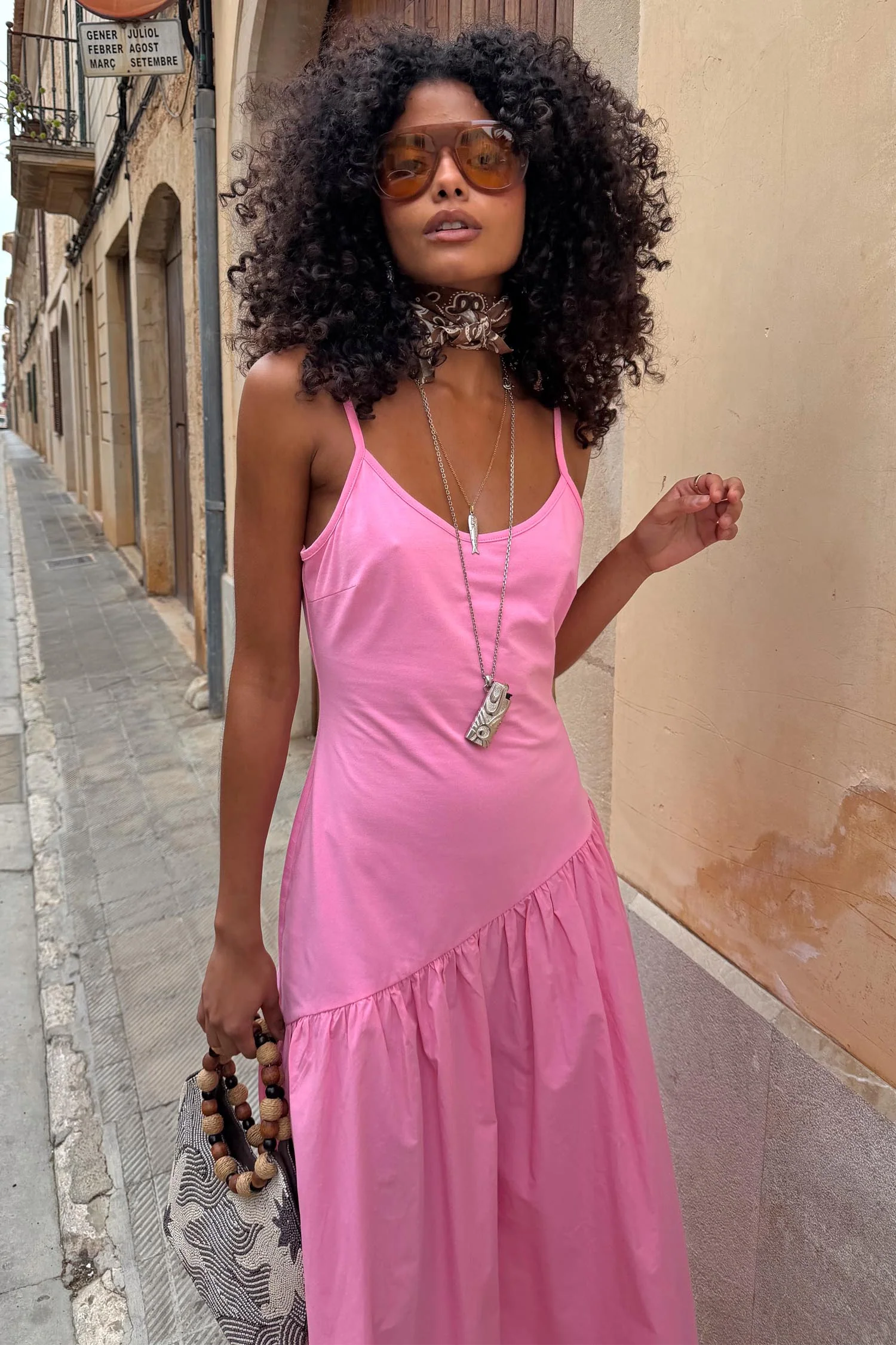 Pink Strappy Nova Dress - Image 4