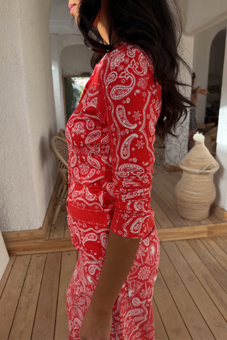 Red Bandana Alexa Cardigan - Image 11