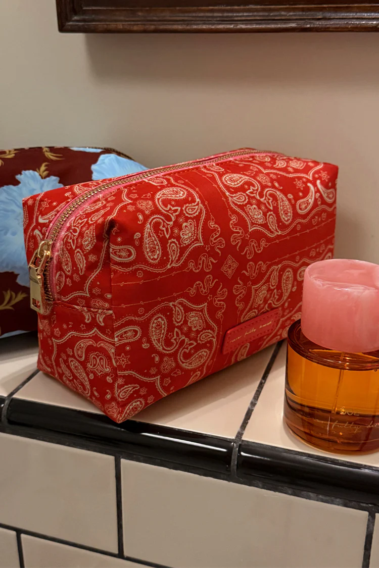 Red Bandana Reversible Make Up Bag - Image 7